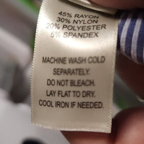 Ecru Womens Blue White Pinstripe Seersucker Ankle Pants 6 - Picture 7 of 7